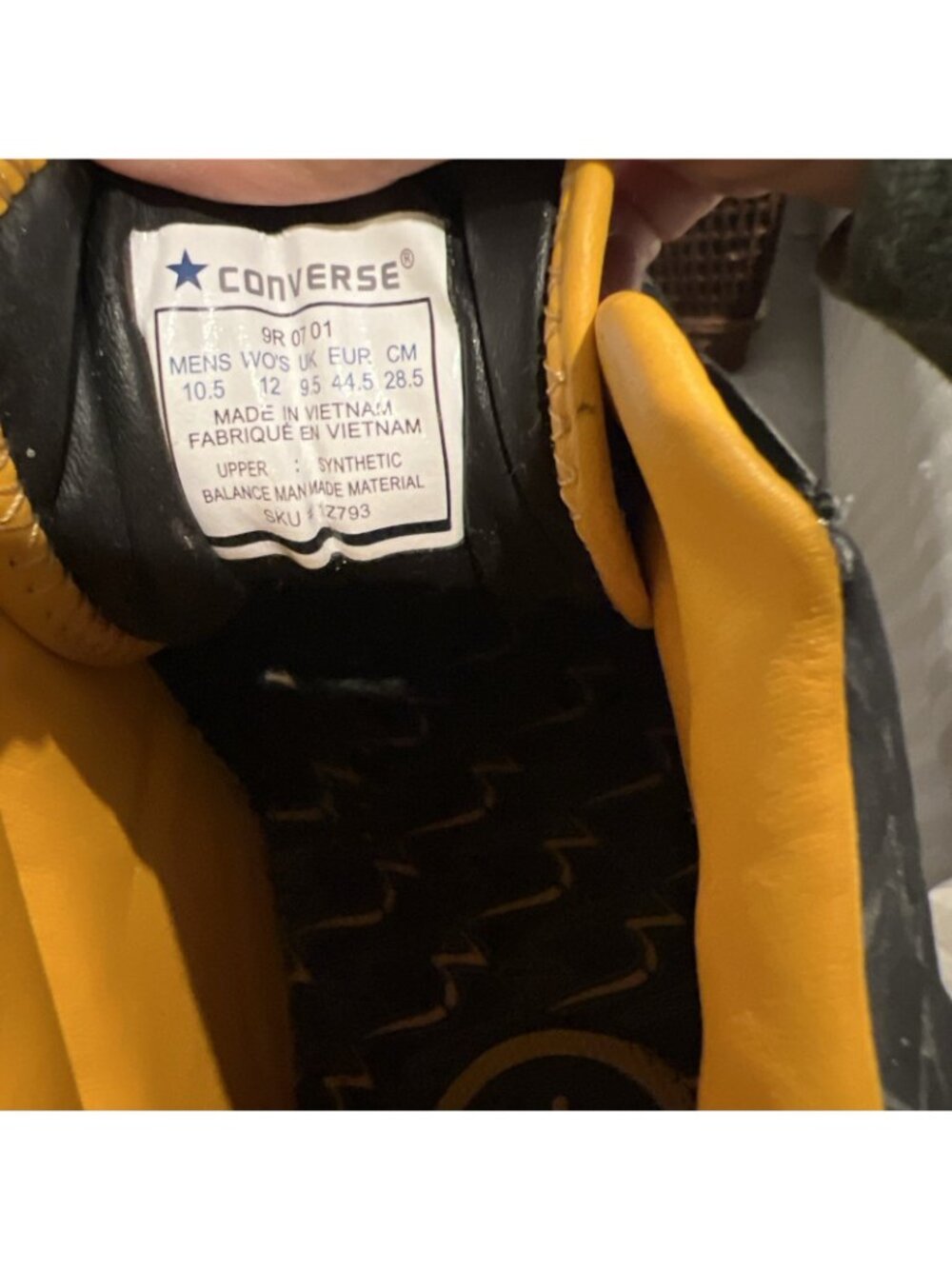 Dwyane Wade Converse Pro Leather HI Size 10.5 Black Yellow - Picture 11 of 15